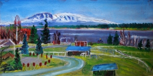 Lynn Ary park anchorage mt susitna painting