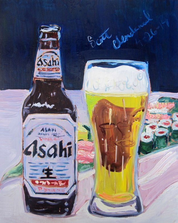 Beer Painting of Japan beer Asahi Extra Dry Year of Beer Paintings