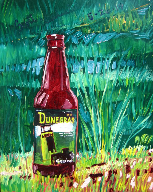 Beer Painting of Dunegräs IPA by Greenbush Brewing Company Year of Beer Paintings