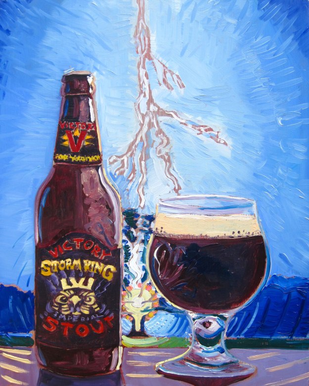 Beer painting of storm king imperial stout by victory brewing year of beer paintings