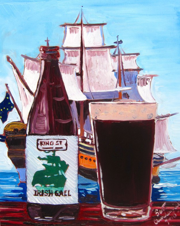 Beer Painting of Irish Gael Export Stout by King Street Brewing Year of Beer Paintings
