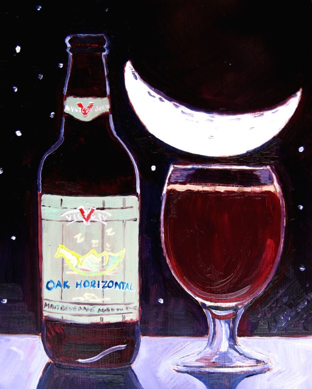 Beer Painting of Oak Horizontal Barleywine-style ale by victory brewing year of beer paintings
