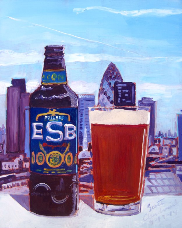 Beer Painting of Fuller's ESB london beer Year of beer paintings
