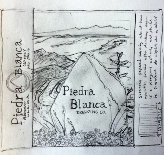 custom beer label design sketch by beer artist Scott Clendaniel in Anchorage Alaska