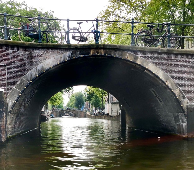 Tunnels on a canal in Amsterdam